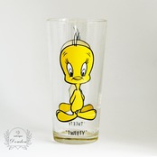 1973年＊トゥイーティー｜ビタミンカラーが可愛いPEPSIグラス【sa6877】