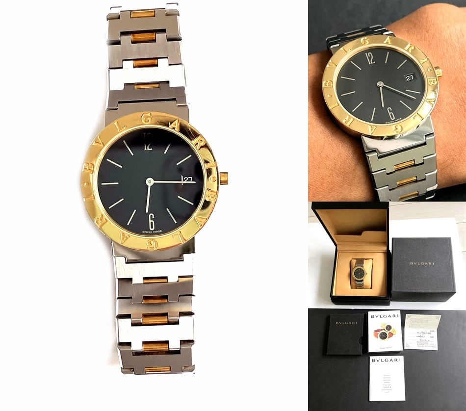BVLGARI ブルガリ K18YG 750 SS ブルガリブルガリ BB33SGD クォーツ