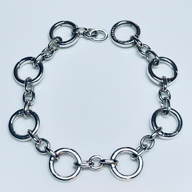 OLD TIFFANY & CO. Round Clasp Link Bracelet Sterling Silver | オールド ティファニー ラウンド クラスプ リンク ブレスレット スターリング シルバー