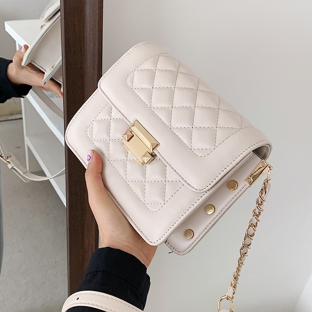 チェーン レッド クロスボディ スクウェア 手作りハンドバック60786445623