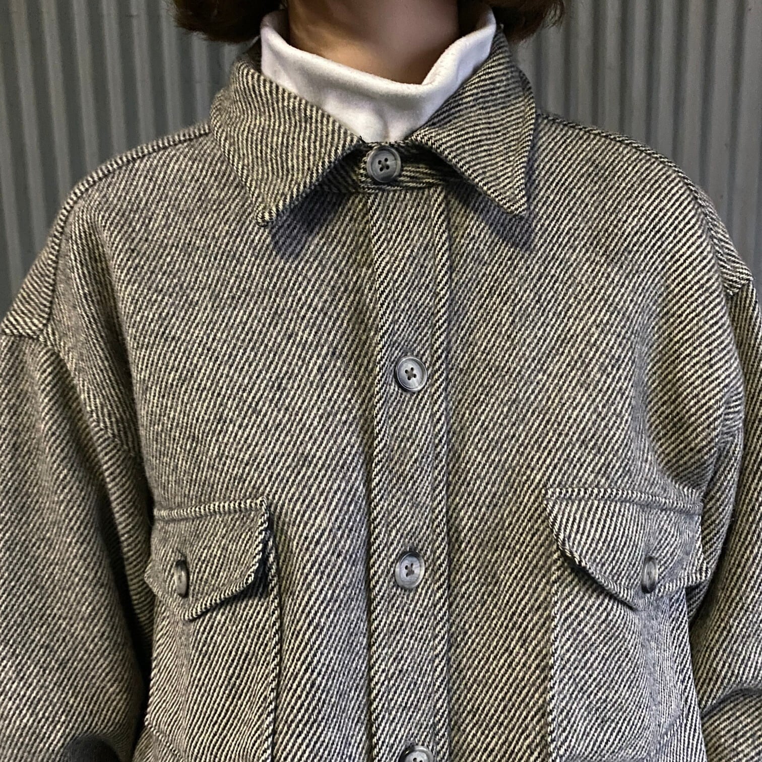 80年代 USA製 WOOLRICH ウールリッチ ウール ワークシャツ メンズXL