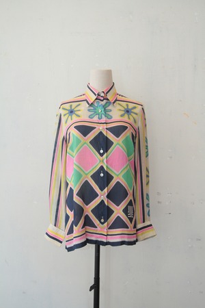 80s LANVIN france color shirt