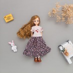 【２点セット】トレーナースカートセット服（さくらんぼT花柄スカート「）リカちゃんネオブライス