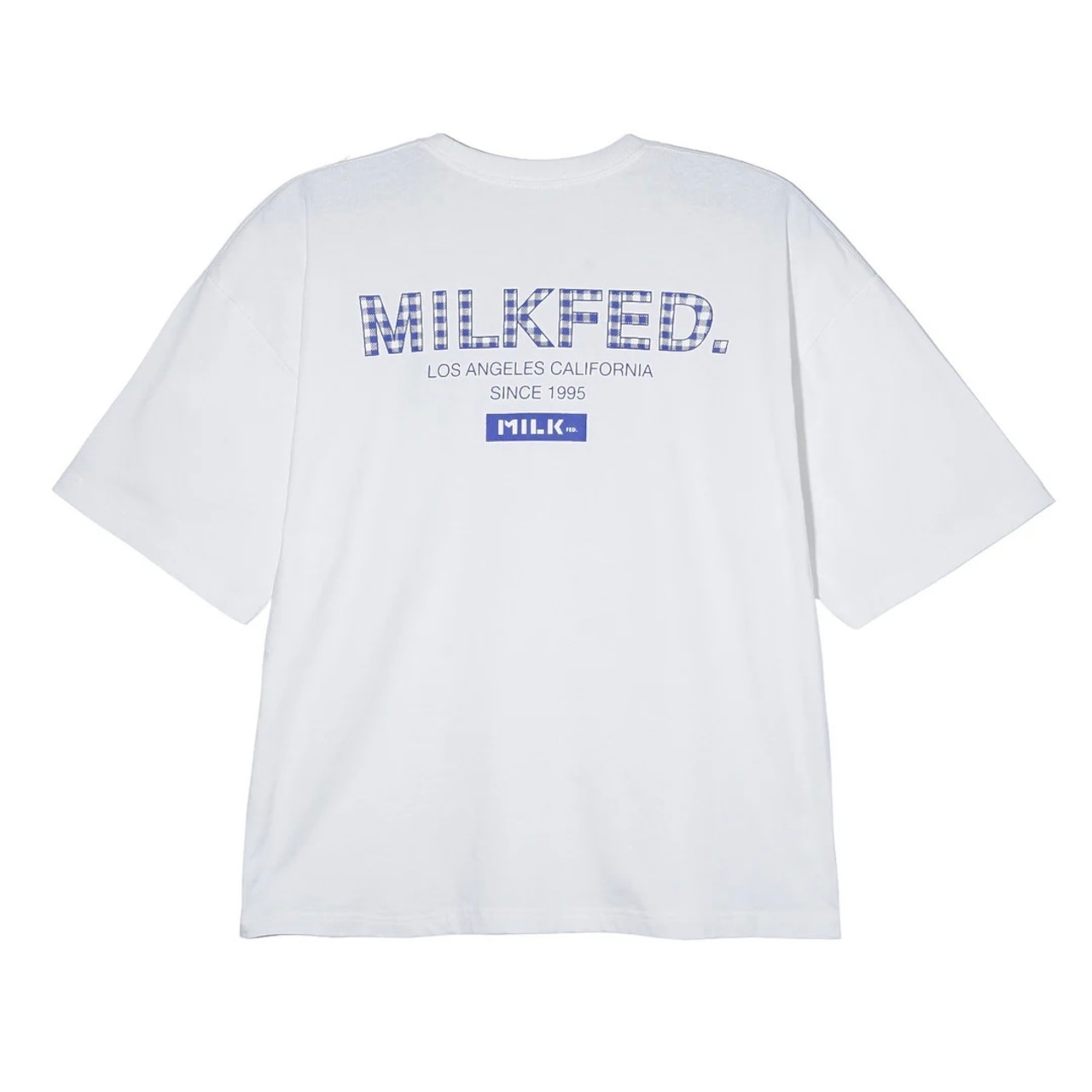 【MILKFED. 】CHECKERED LOGO WIDE S/S TEE【ミルクフェド】