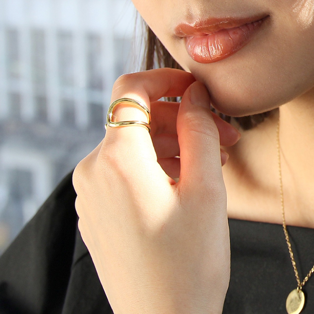 【クリックポスト】シルバー925 シンプルオープンリング　1485