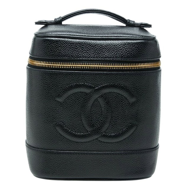 シャネル ココマーク バニティバッグ ハンドバッグ ブラック キャビアスキン レディース CHANEL 【中古】