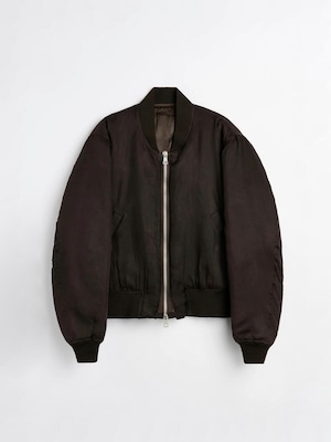 OUR LEGACY BOMBER Root Brown Wax Dipped Cupro M4261MRB