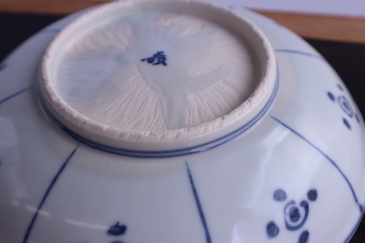 新品 清水なお子さん 芙蓉手花鳥文稜花鉢 2枚 染付芙蓉手花鳥文平向付 | 陶つちやま