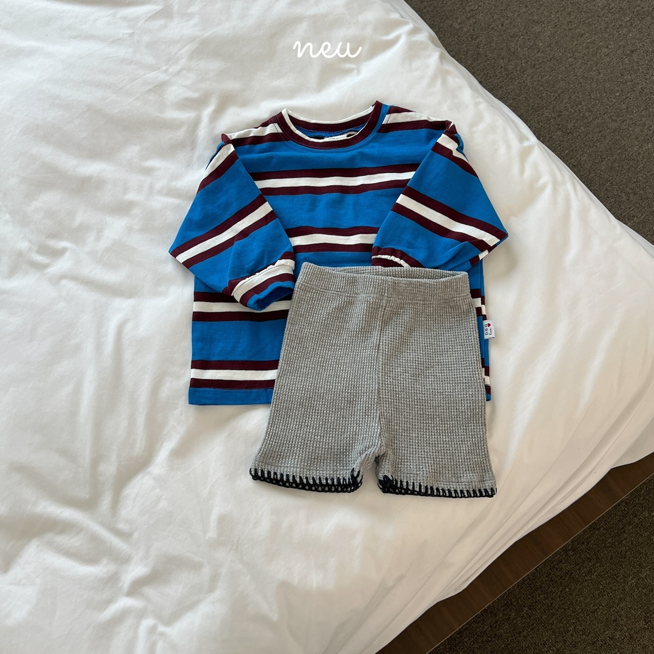 韓国子供服 / 26Autumn / 〖取寄〗neu / ワッフルメローショーツ / ユニセックス / キッズ服 *XXS~L*