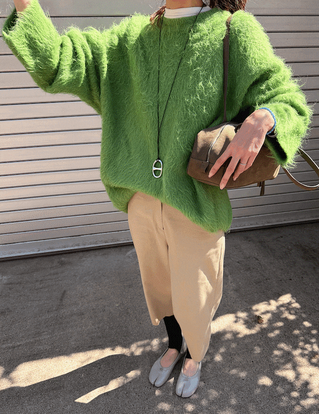 【新作5％OFF・3日間】Over-fit Huwa-Huwa Knit_6colors