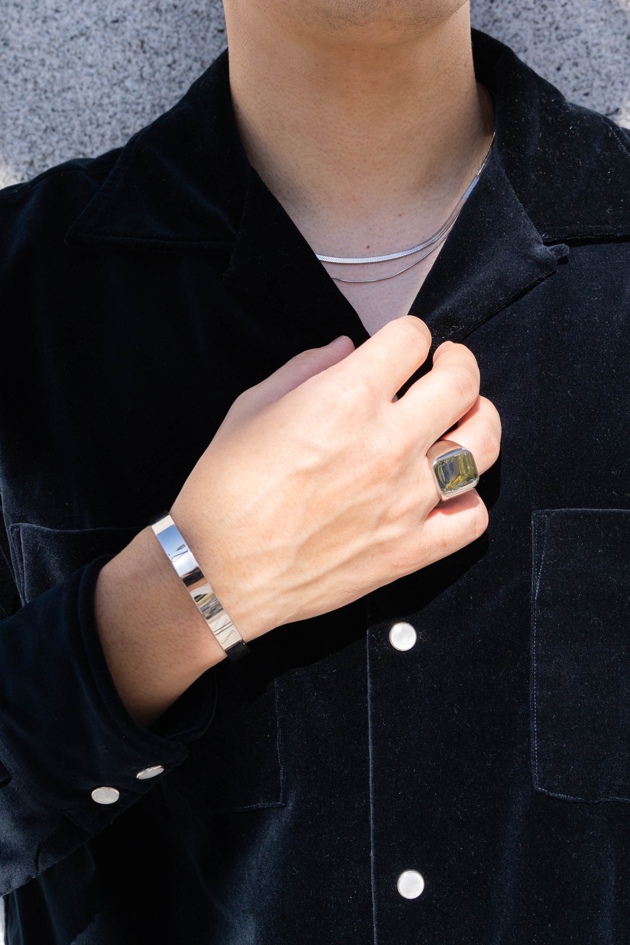 【square signet ring】 / SILVER