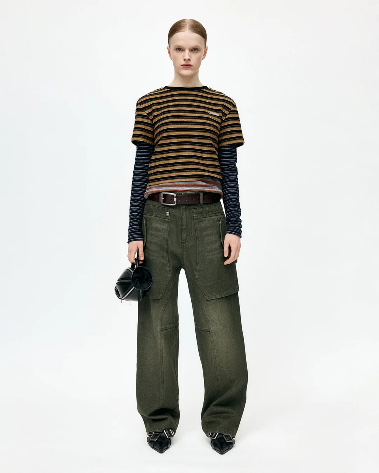 【25AW】ADSB Andersson Bell アンダーソンベル / LAYERED WIDE-LEG JEANS - 9