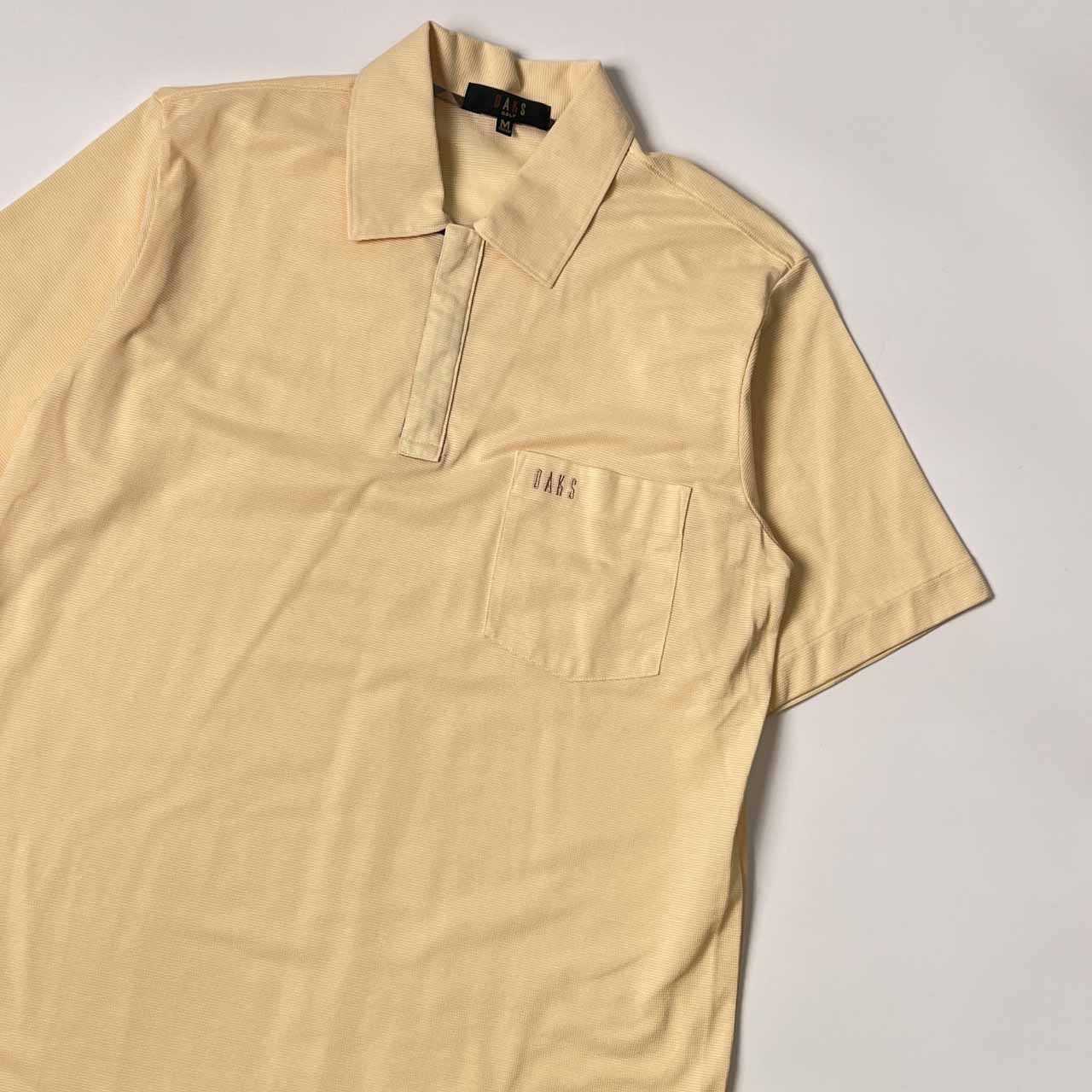 DAKS GOLF ダックス ゴルフ ハーフジップ 半袖 ポロシャツ M/クリーム系 メンズ