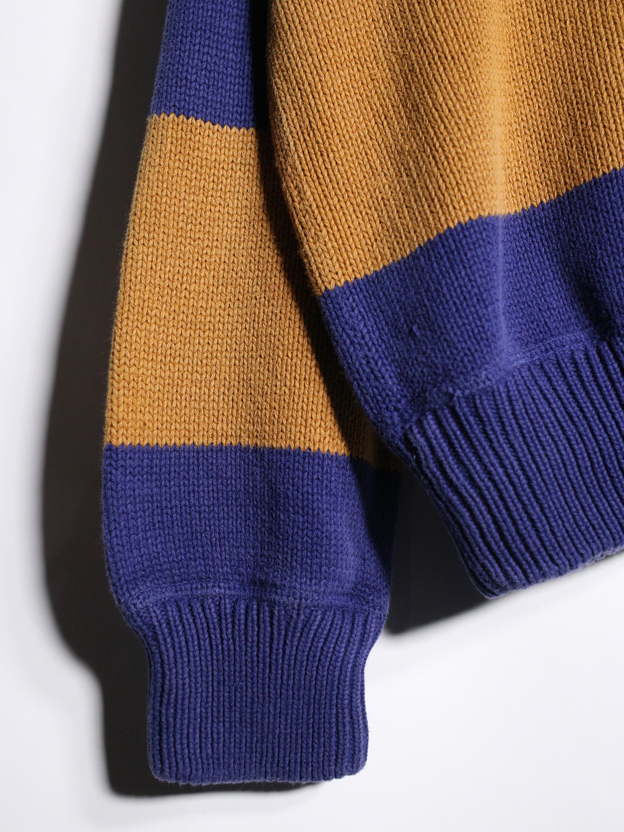 mustard × purple good coloring cotton knit - 10