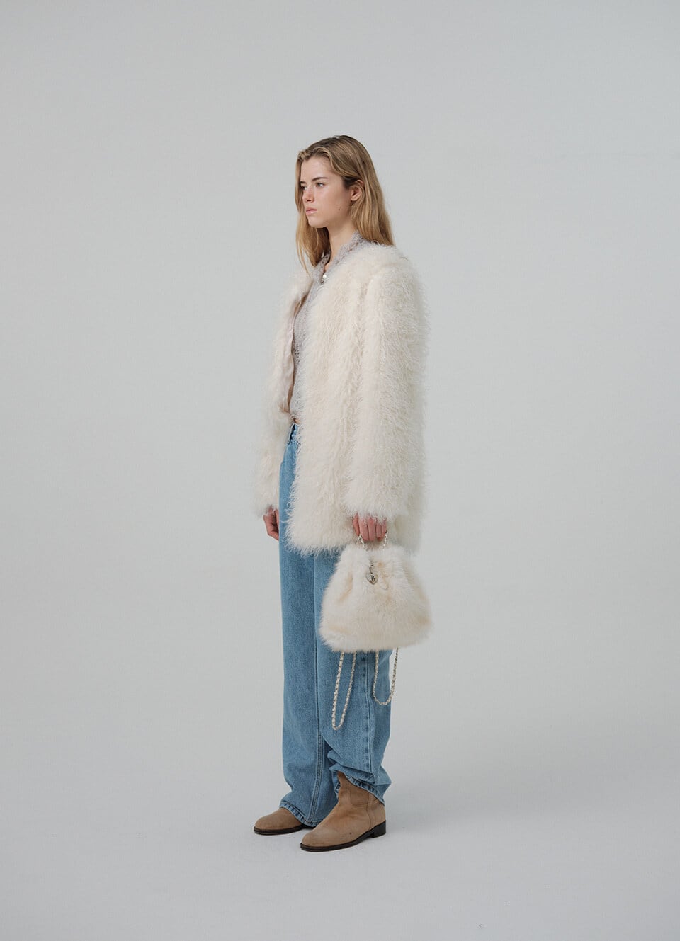 The Barnnet] Rove Hairy Long Fur Jacket 正規品 韓国ブランド 韓国