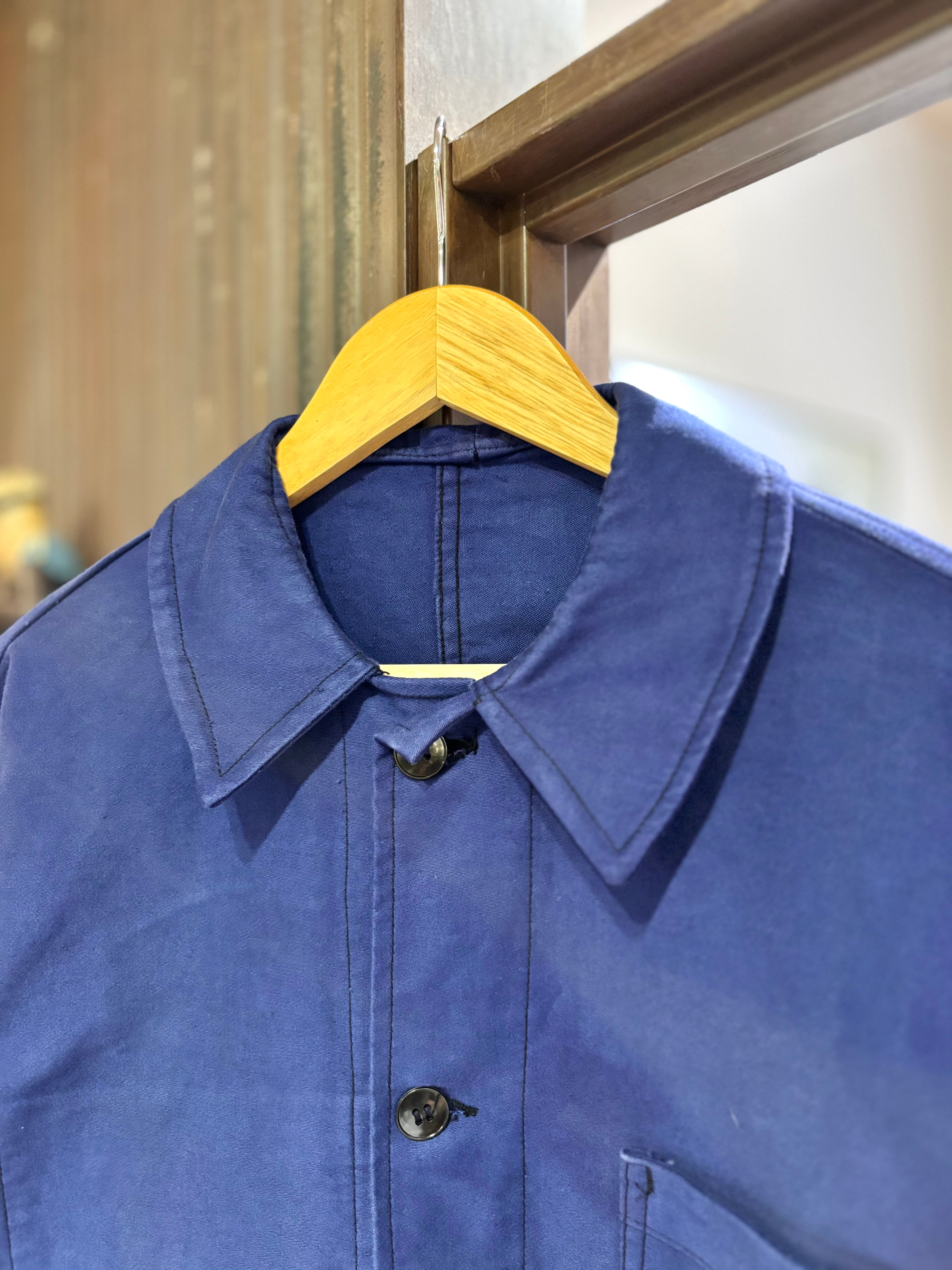 OLD AUX DEUX TIGRE BLUE MOLESKIN JACKET | STRAYSHEEP ONLINE