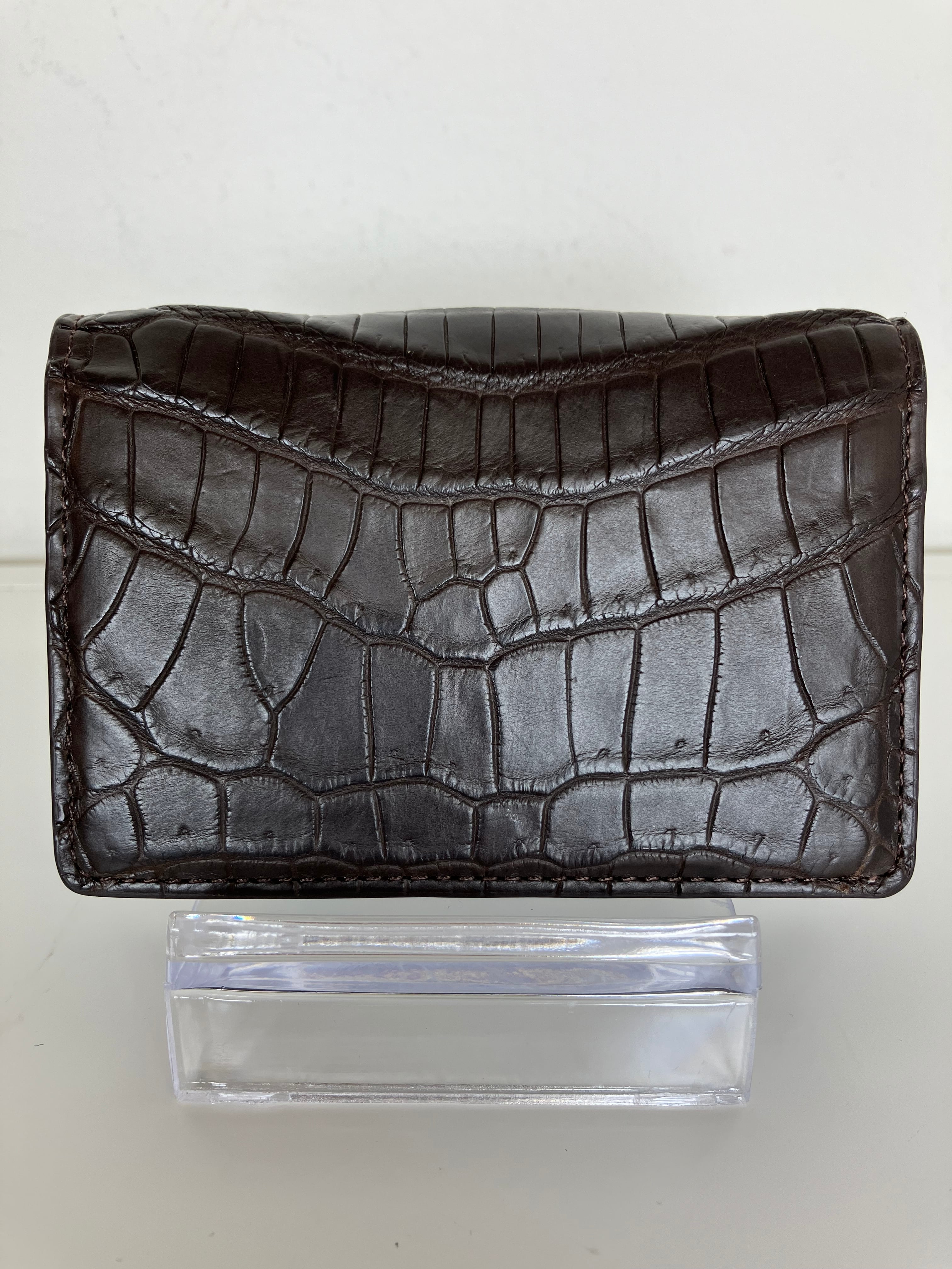 Tochca Porosus crocodile × GUIDI CALF内縫いカードコインケース