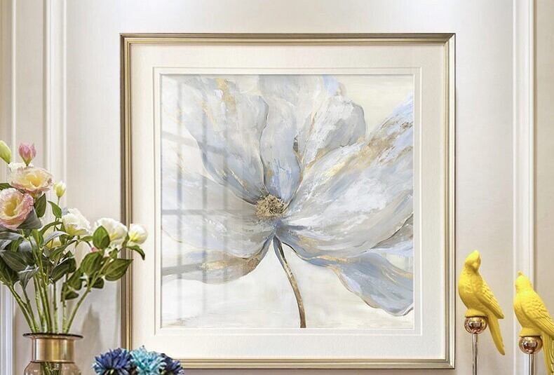 欧米風 花の抽象絵画 モチーフ4種 フレームサイズ3種 | Russel 海外