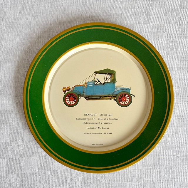 メタルプレート　SHELL広告　RENAULT 1914　クラシックカー 19twf15-1