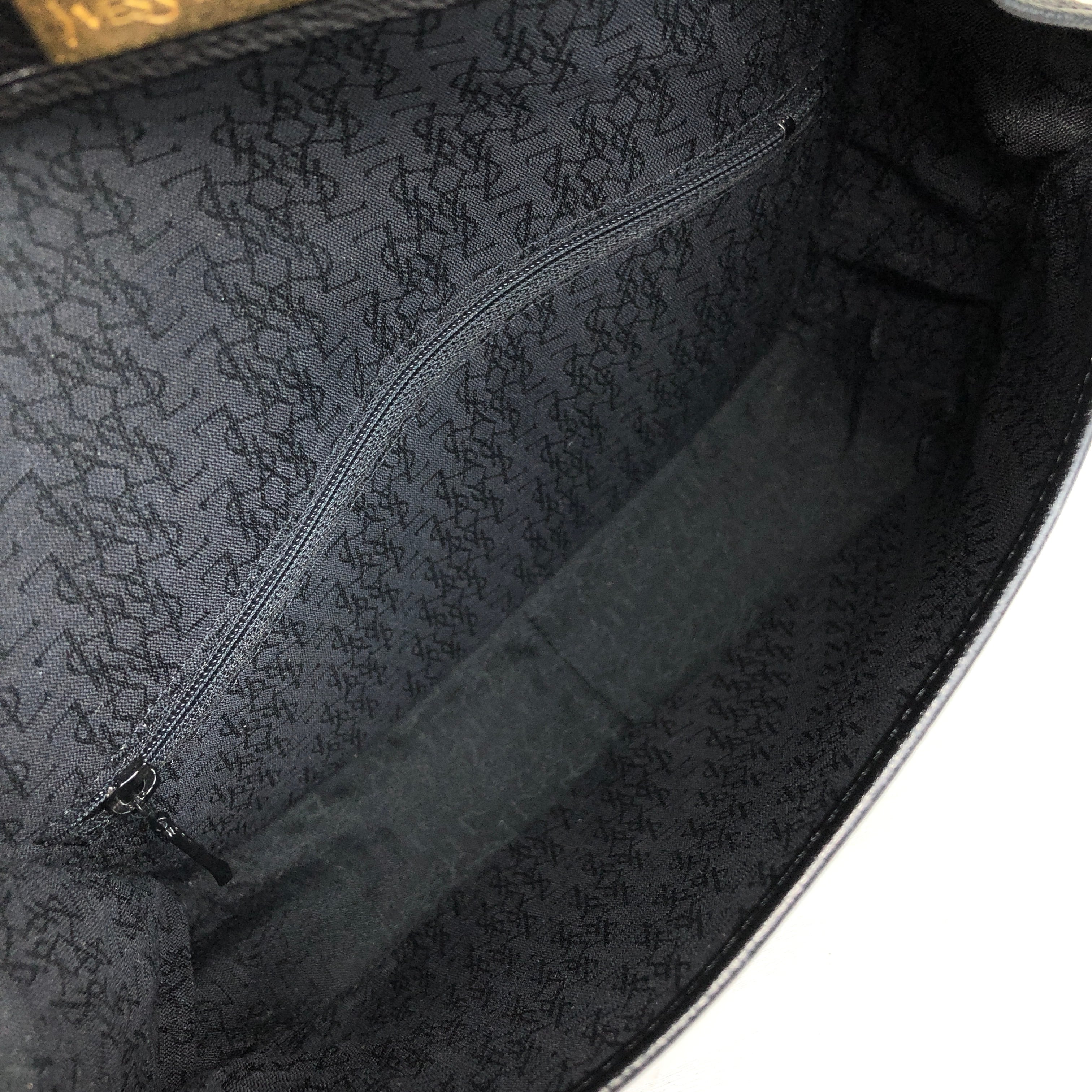 【ビンテージ】イヴ・サンローラン　ブラックレザー ルーズリーフ Vintage Yves Saint Laurent | VintageShop solo