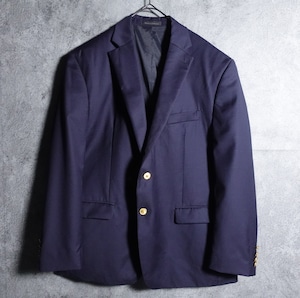 “LAUREN RALPHLAUREN” navy gold button tailored jacket