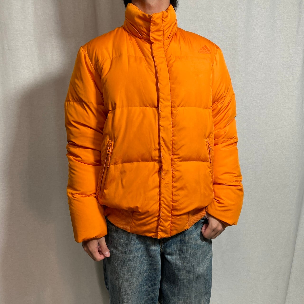 adidas アディダス ダウンジャケット メンズM 古着 パフォーマンスロゴ  