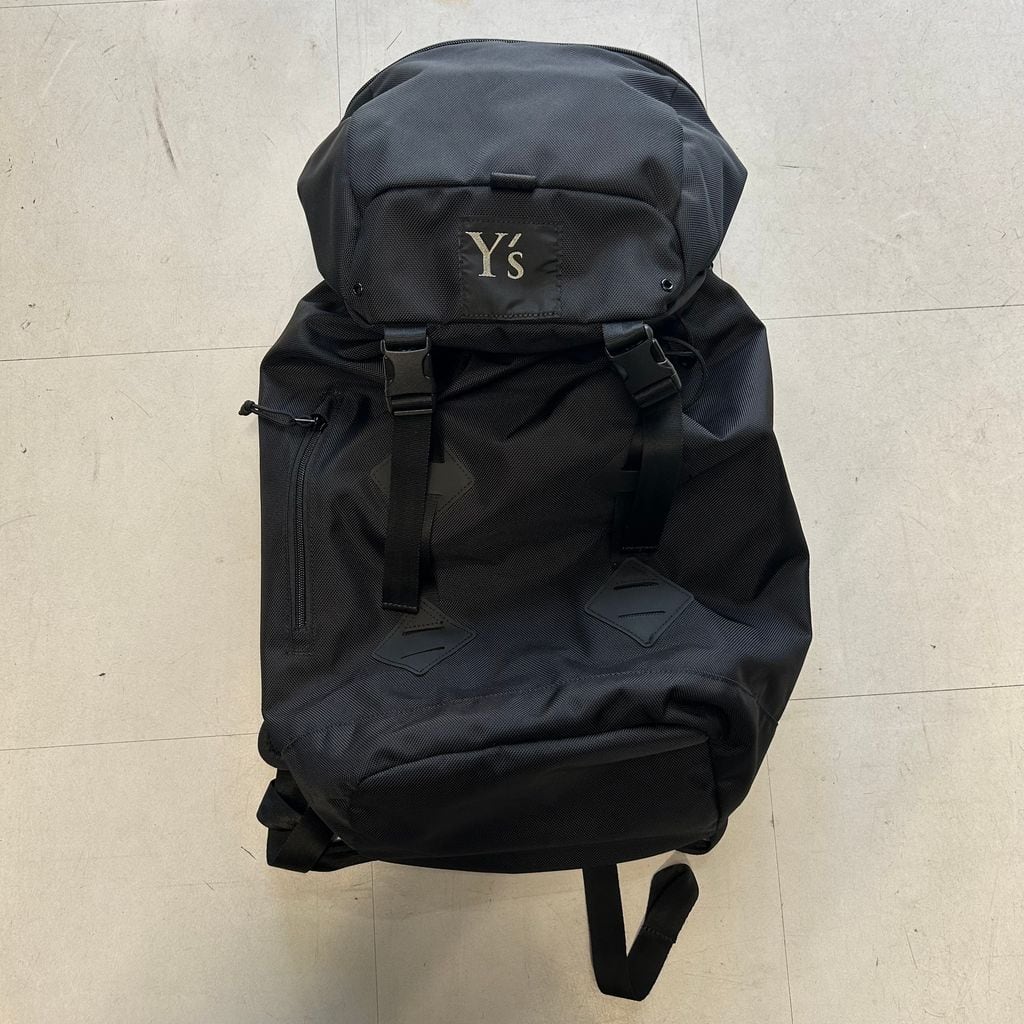 メンズ Y's NEW ERA バックパック リュック ブラック ブランドロゴ