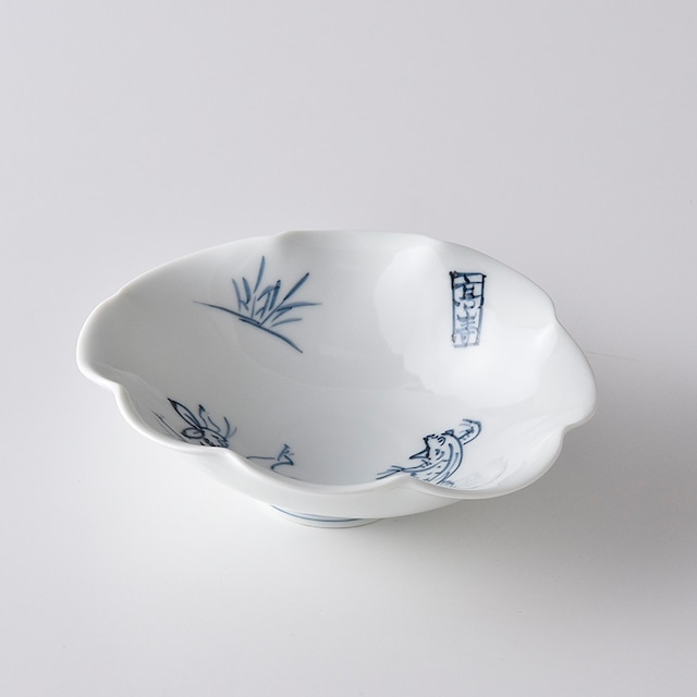 高山寺　菊型楕円皿