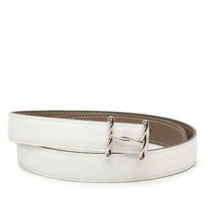 エルメス Hトルサド リバーシブル ベルト サイズ:75 ホワイト系 ヴォーエプソン レディース HERMES 【中古】