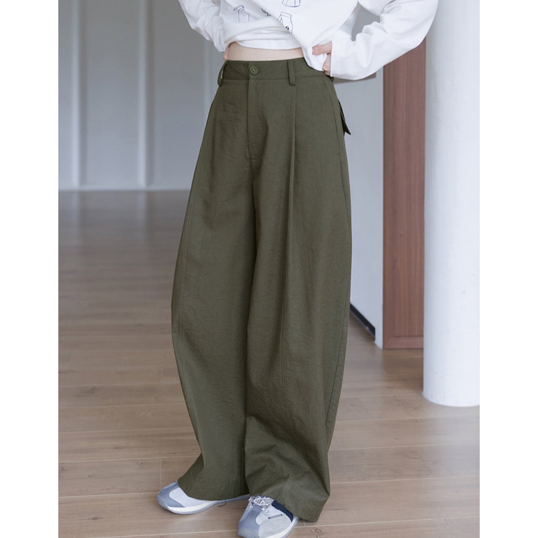 tack wide long pants