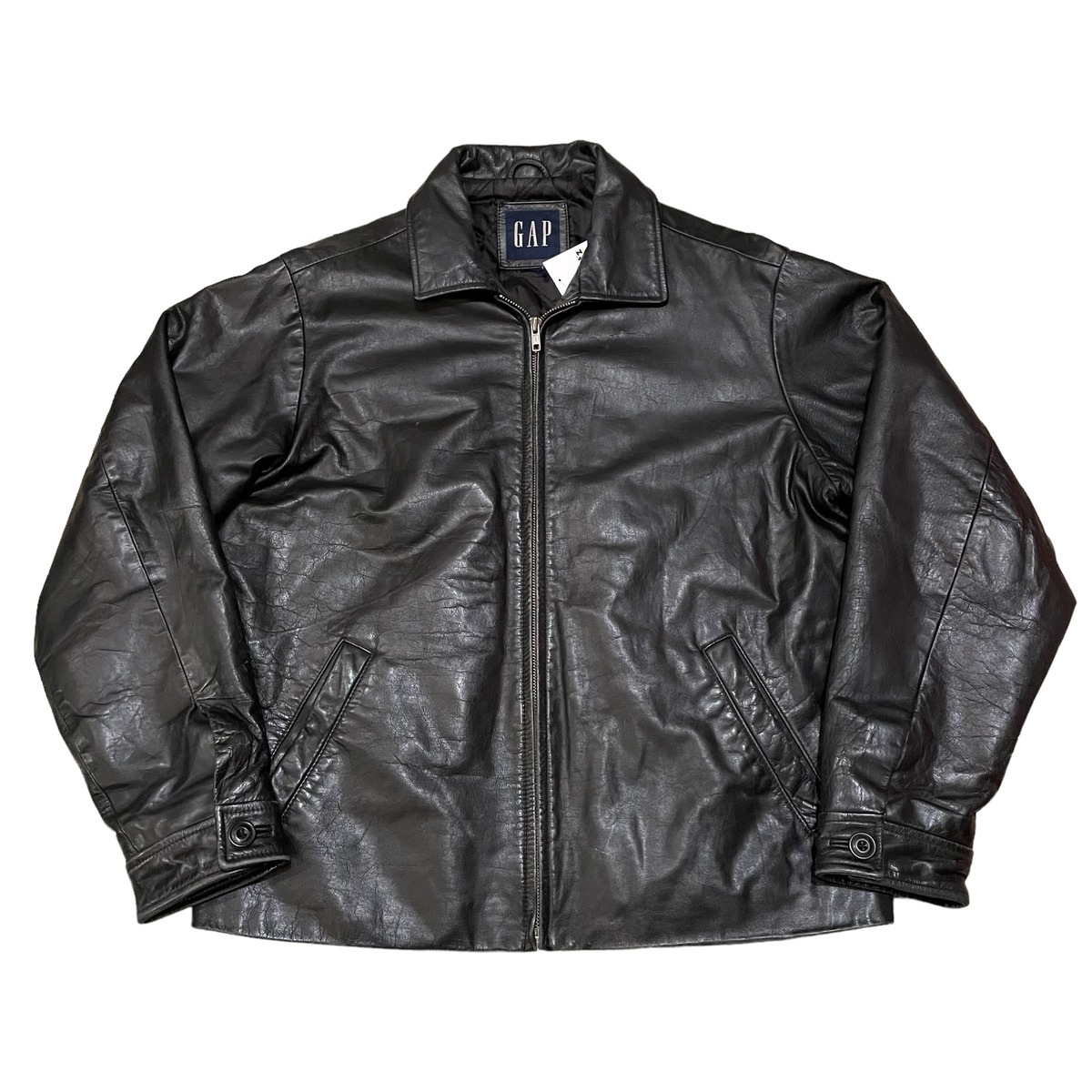 00s GAP zip leather jacket | What'z up