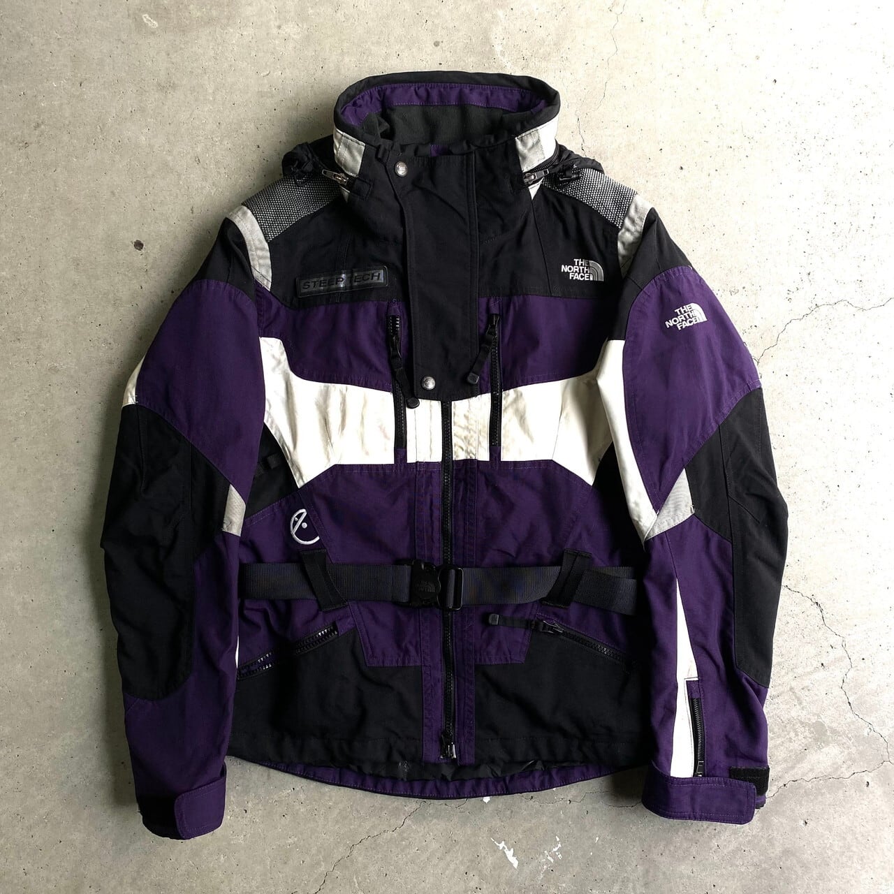 00年代 THE NORTH FACE ザ ノースフェイス STEEP TECH スティープテック マウンテンジャケット レディースM ブラック 黒  パープル 紫 古着 00s ヴィンテージ ビンテージ 【アウトドアジャケット】【CS2209a-30】【CS2211-30】【CS2212-30】 |  ...