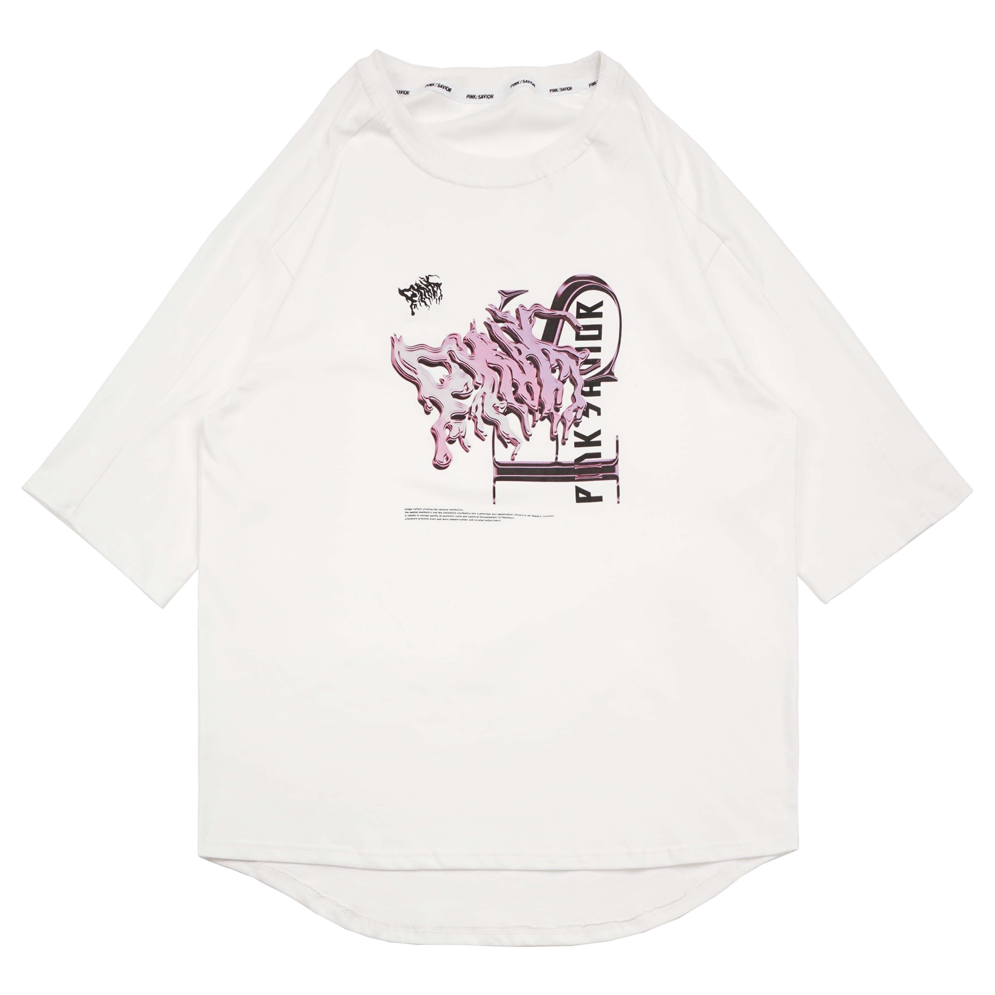 コットンピンクのサマーバーサタイルの半袖Tシャツ 熱い販売 