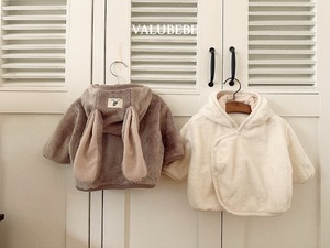 【予約/特典】valu bebe / rabbit fleece jacket