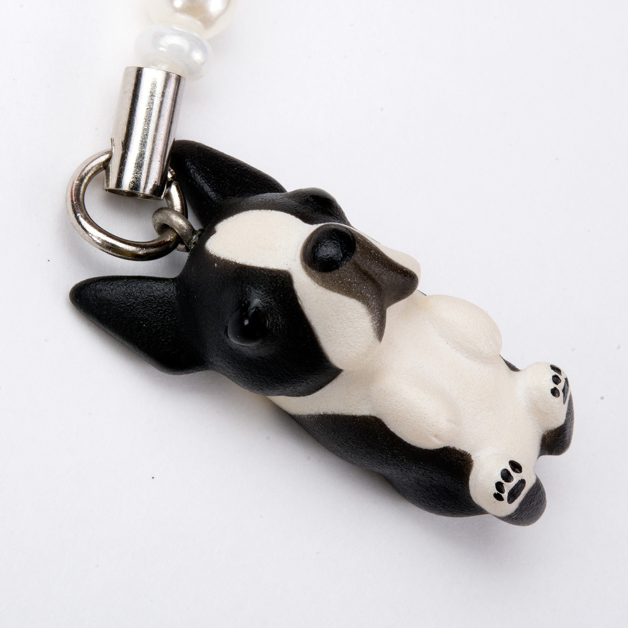 Dog 92 Boston Terrier ボストンテリア ブラックブリンドル ビーズ ストラップ DN-9003