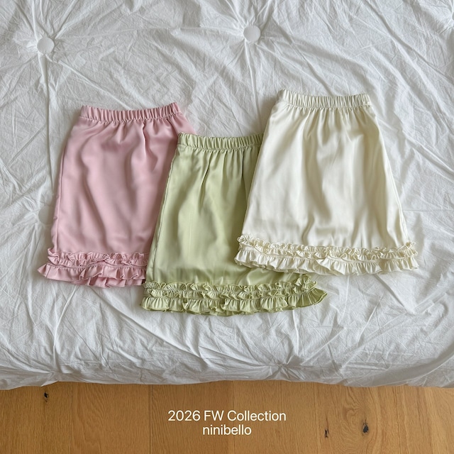 【取寄】ninibello|miko satin skirt|ミコサテンスカート|XS-2XL|kids|26 autumn