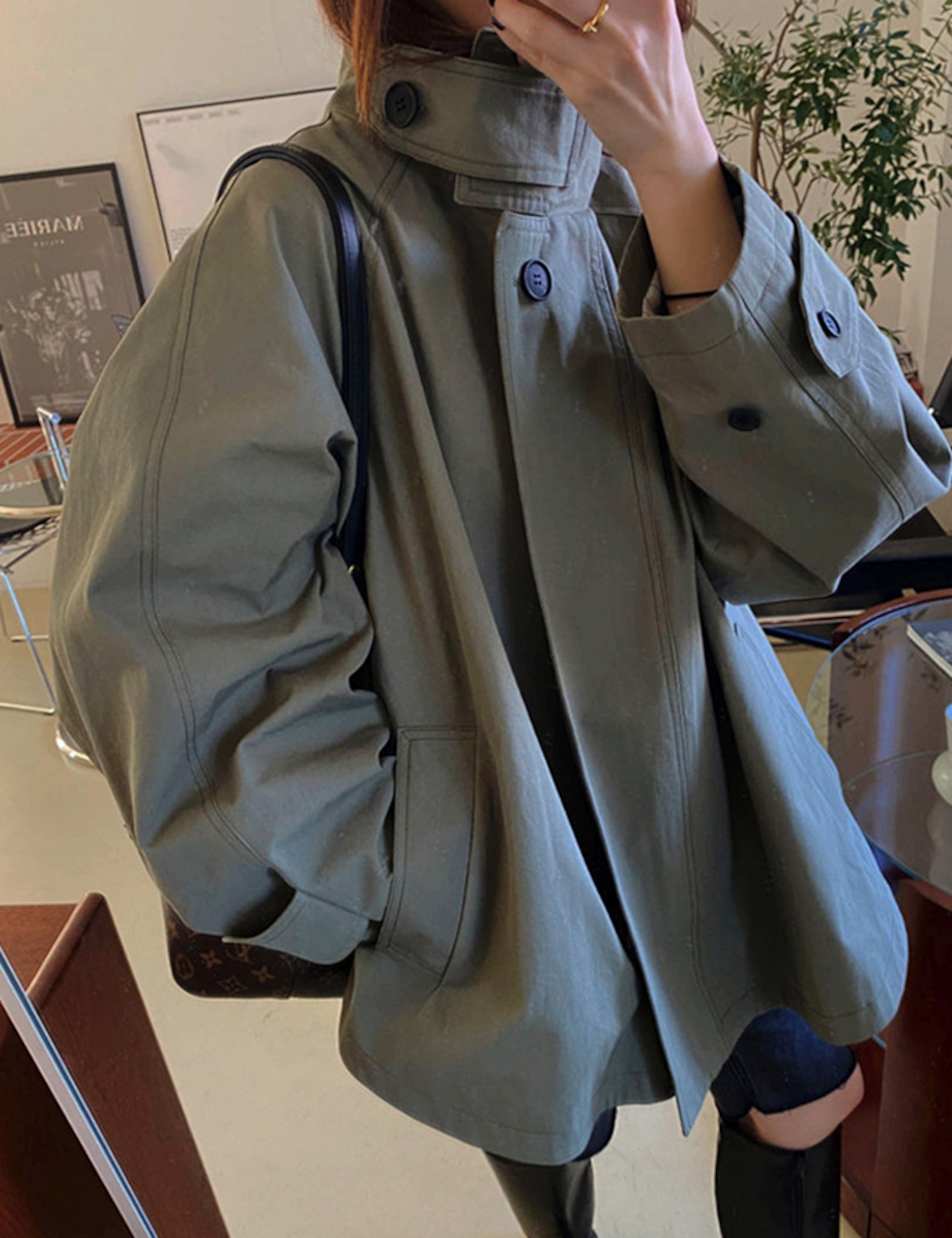 【新作5%OFF・3日間】Merci Half Trench-Coat_2colors