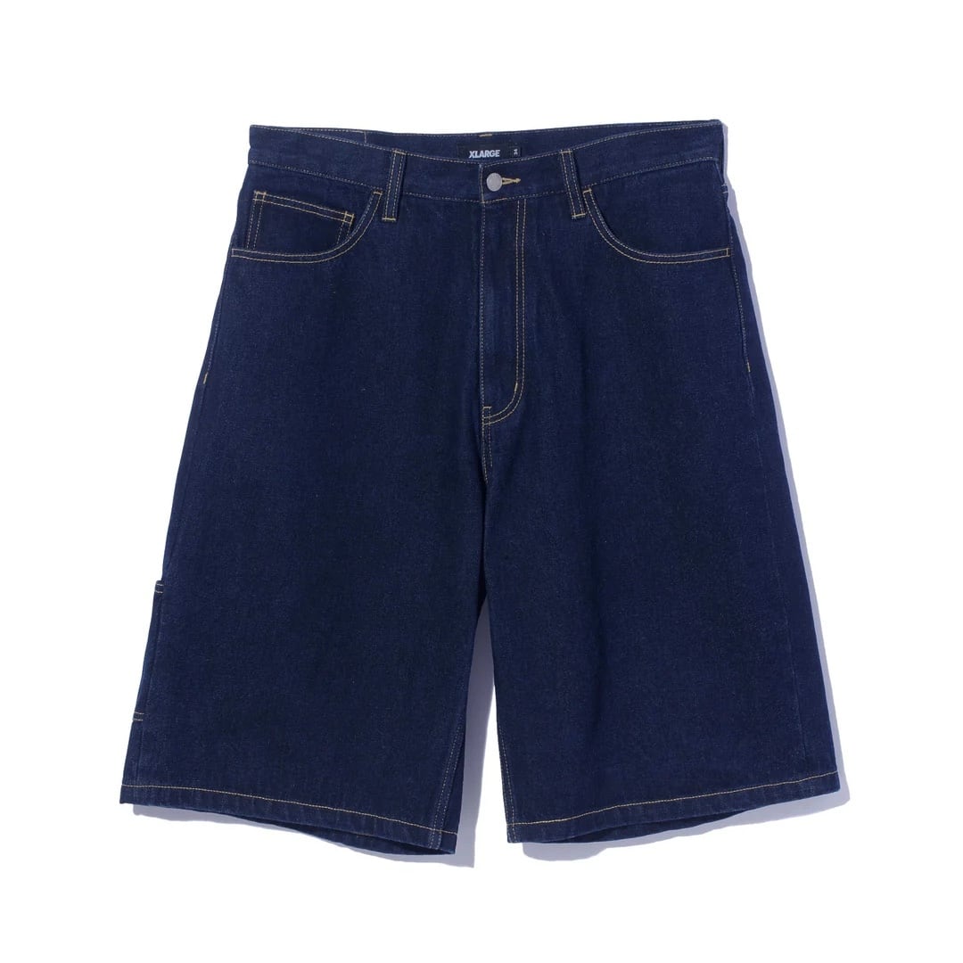 【XLARGE】STITCHED LOGO DENIM SHORTS / INDIGO【エクストララージ】