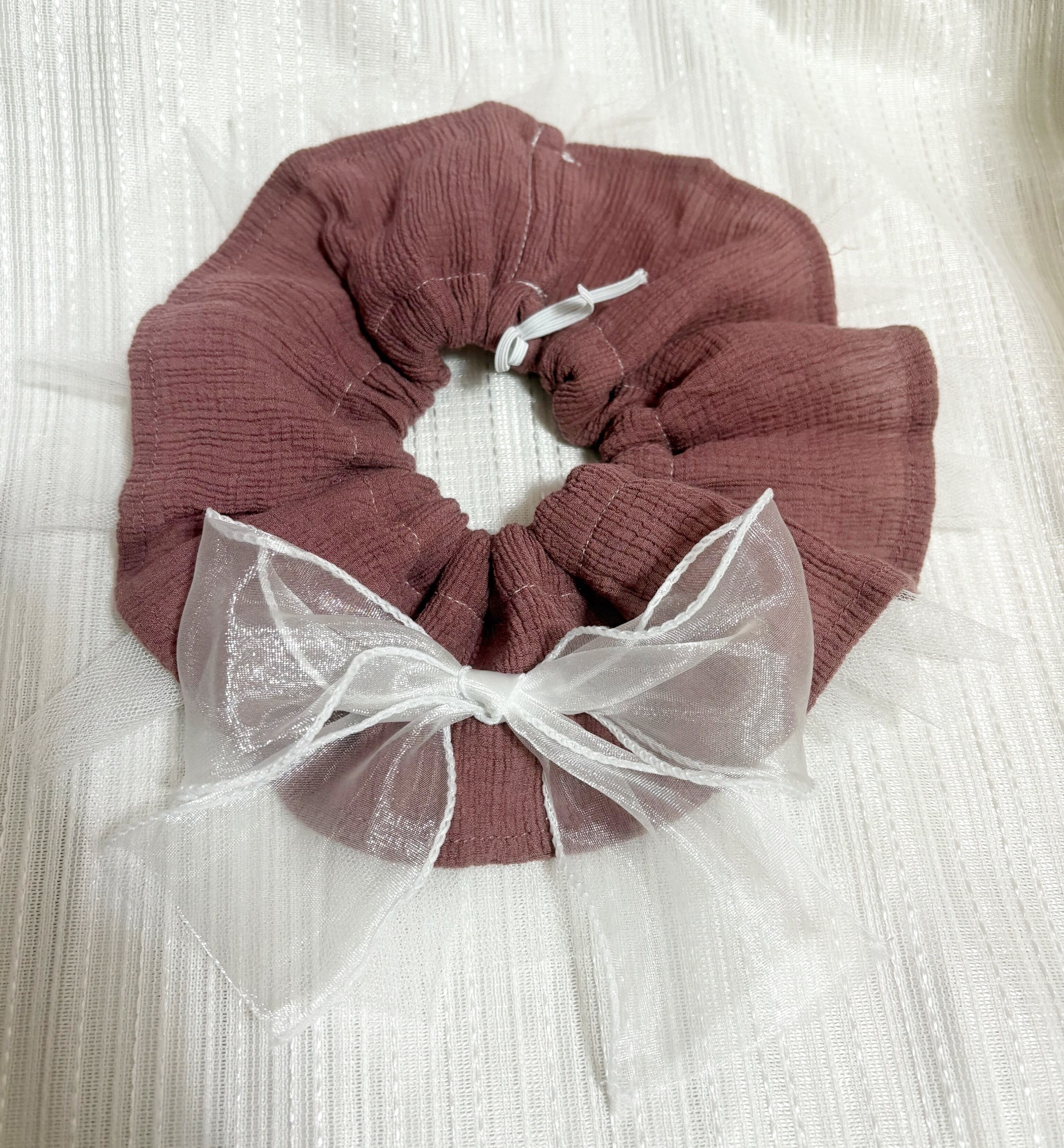 シトルイユ・シュシュ✨【ボルドー】※Wコームにもなるシュシュの