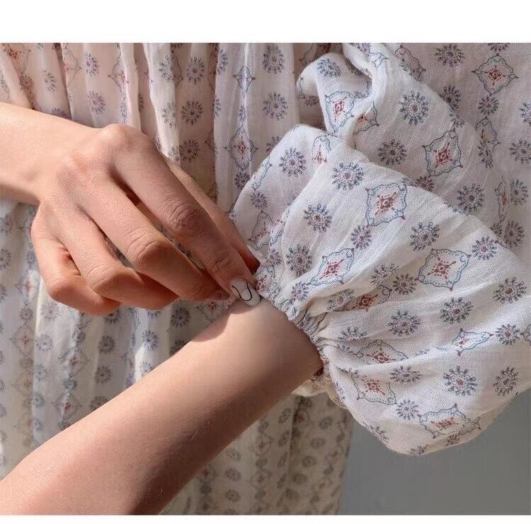 総柄Vネックチュニック　AJ22008-615