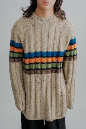 1990s border wool knit