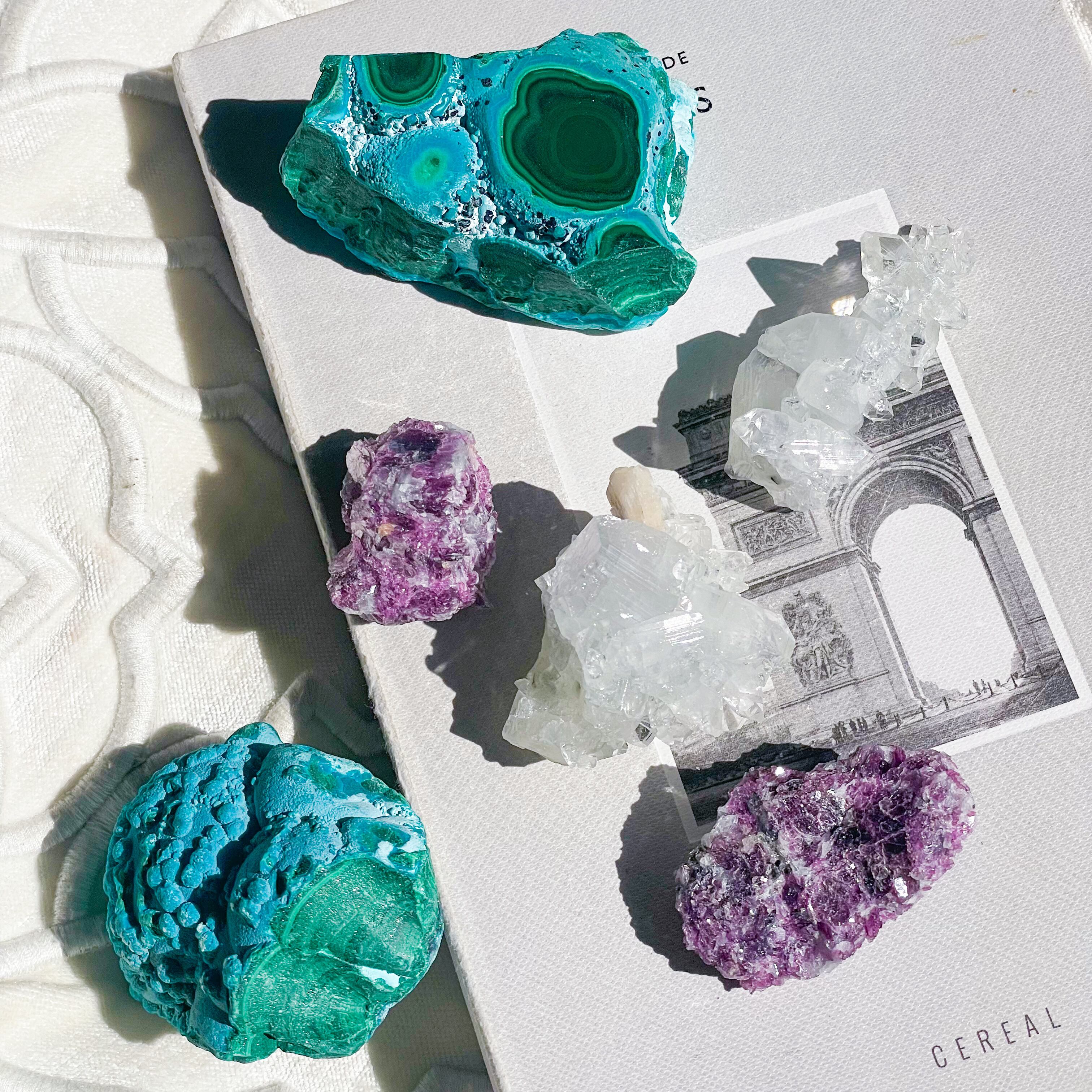 プランヘ石 水晶 共生 鉱物 標本 原石