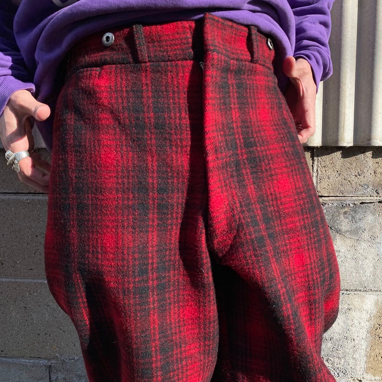 70年代 USA製 WOOLRICH ウールリッチ チェック柄 ウールハンティング 