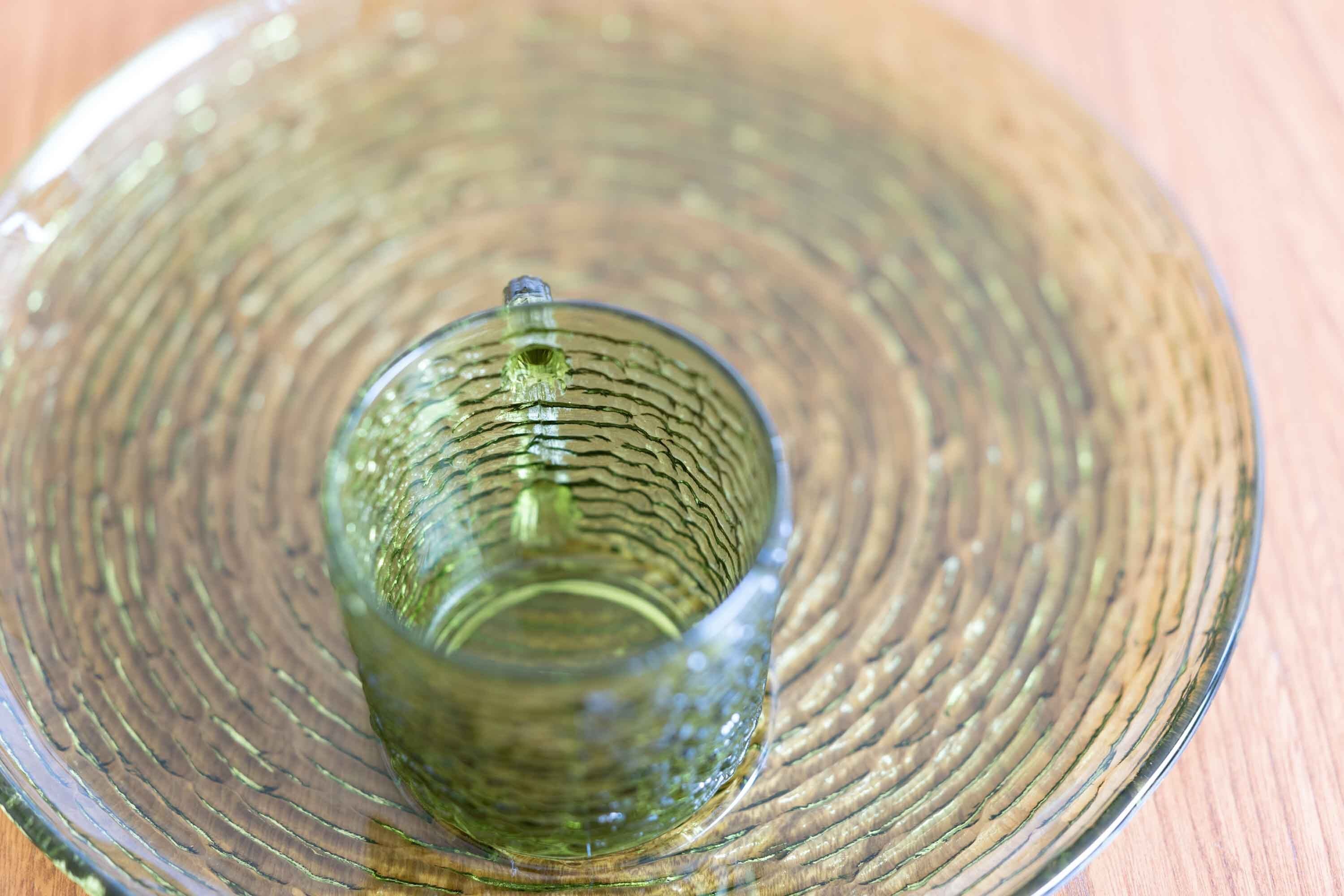 アンカーホッキング ソレノのアボカドグリーン スナックセット 1966年