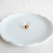 タイガーアイ　こつぶ　シルバーの指輪