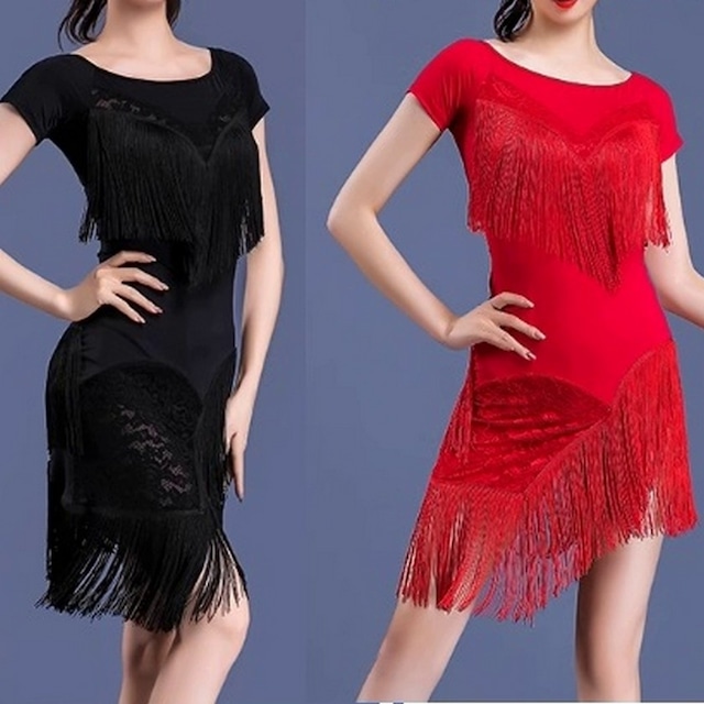 フリンジシルエット・レースドレス ds00671