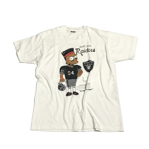 90's Raiders × The Simpsons Tシャツ