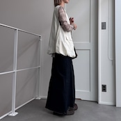 【受注予約:2月下旬入荷予定】リメイクライクラップデニムSK/インディゴ