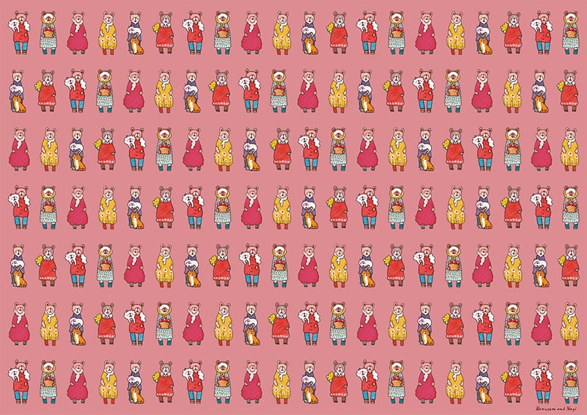 クマのデザインペーパー