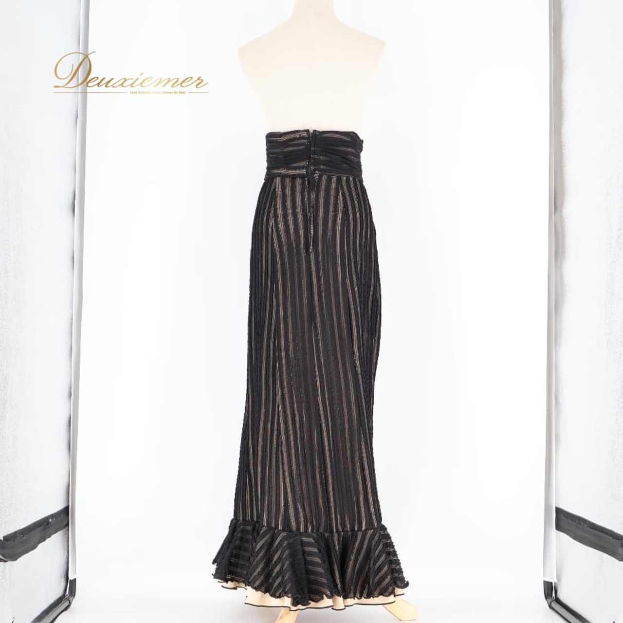 フラメンコ 衣装 ファルダ スカート CANELA PURA ブラック系 黒 茶色 フリル レース ダンス パーティ 発表会 舞台衣装 フラメンコ衣装 綺麗 上品 エレガント